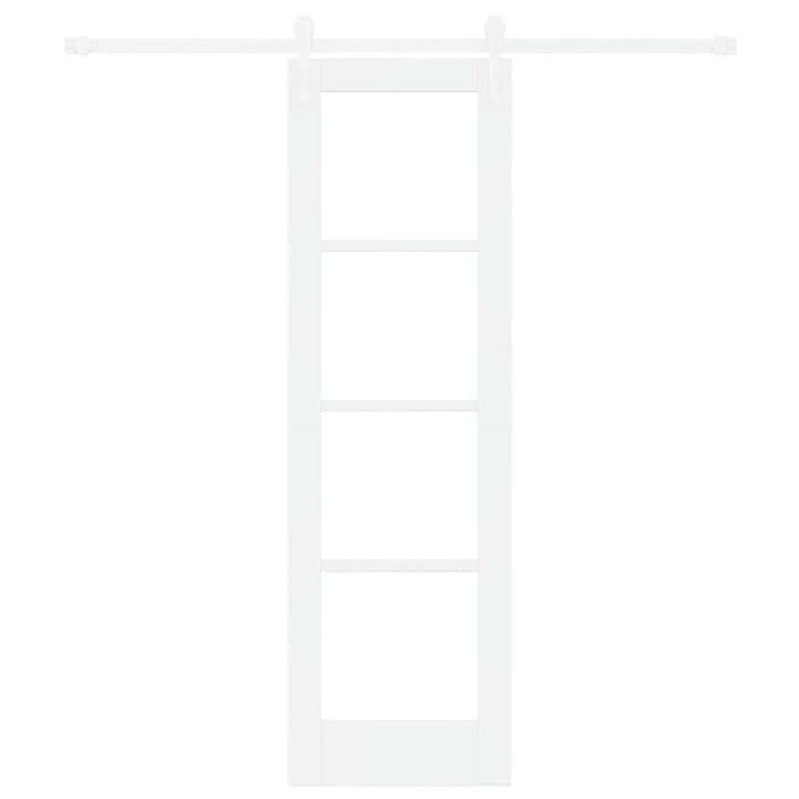 Skydedør Hvid 61 x 198,5 cm Massivt fyrretræ og glas