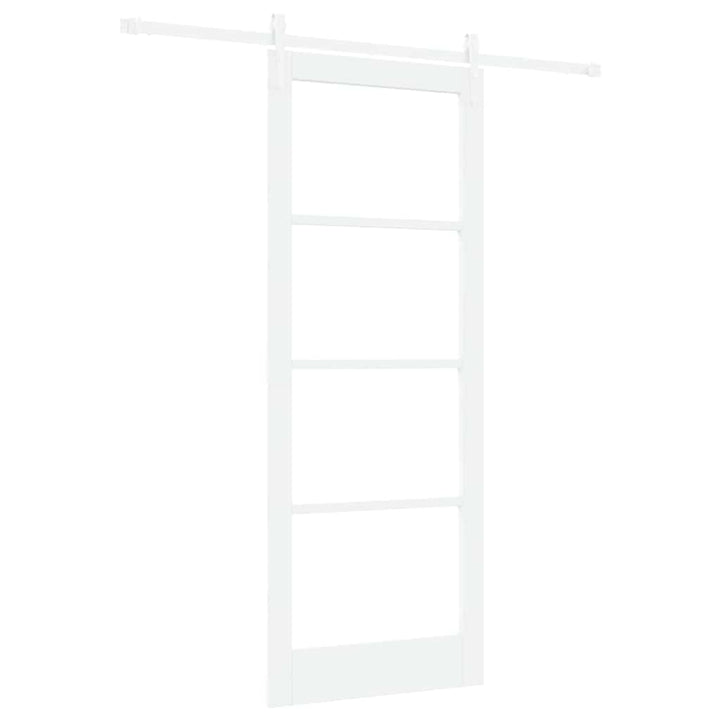 Skydedør Hvid 83 x 211 cm Massivt fyrretræ og glas