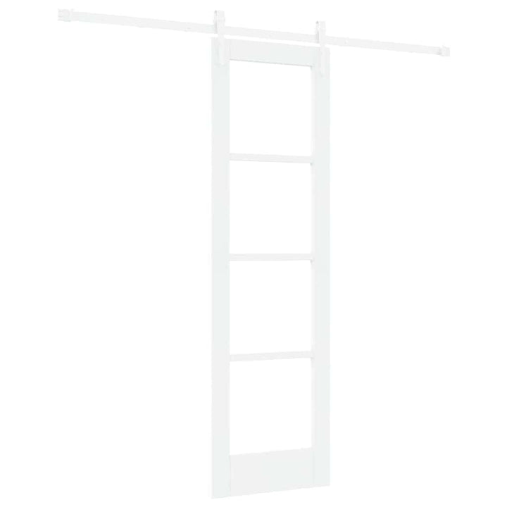 Skydedør Hvid 61 x 198,5 cm Massivt fyrretræ og glas