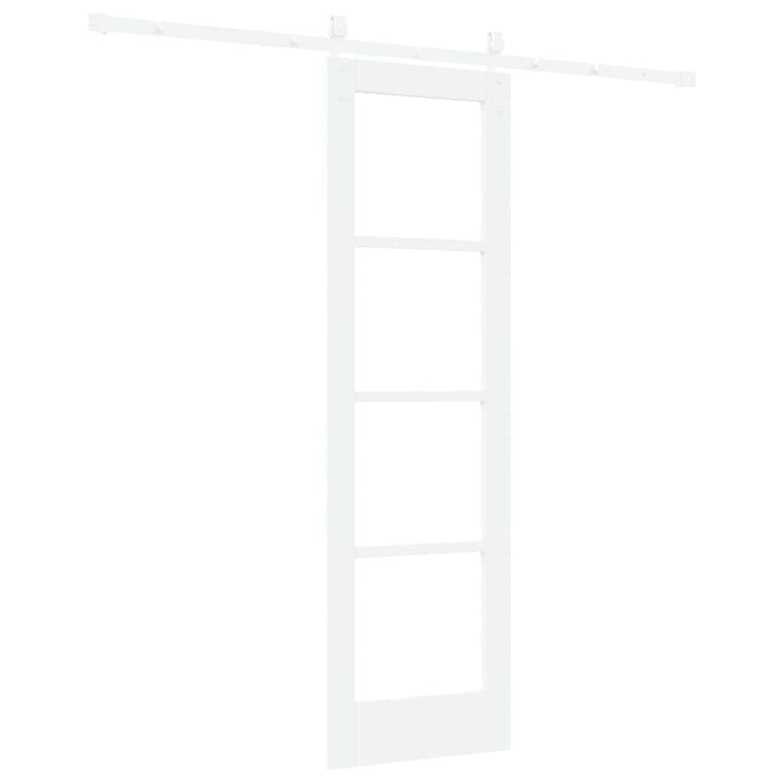 Skydedør Hvid 61 x 198,5 cm Massivt fyrretræ og glas