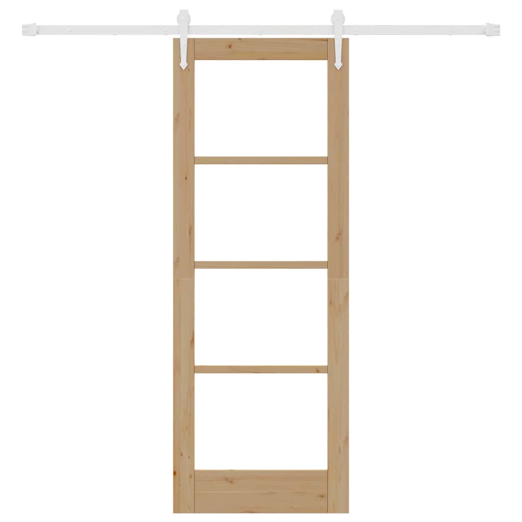 Skydedør Brun 73.5 x 198.5 cm Træ og metal