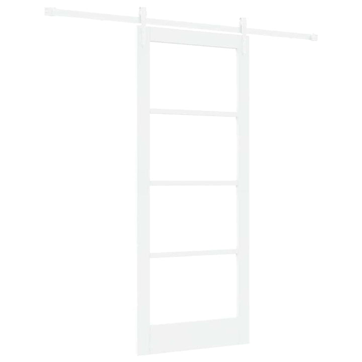 Skydedør Hvid 83 x 202 cm Massivt fyrretræ og glas