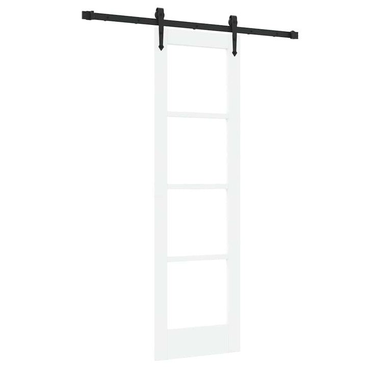 Skydedør ORKDAL Hvid 61 x 198,5 cm Massivt fyrretræ og glas
