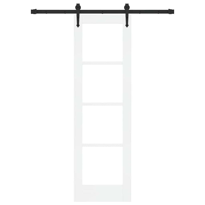 Skydedør ORKDAL Hvid 61 x 198,5 cm Massivt fyrretræ og glas