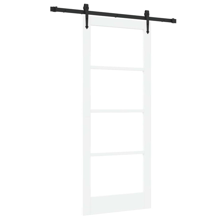 Skydedør ORKDAL Hvid 83 x 202 cm Massivt fyrretræ og glas
