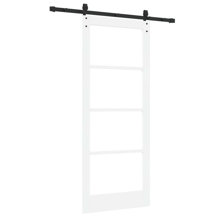Skydedør ORKDAL Hvid 83 x 202 cm Massivt fyrretræ og glas