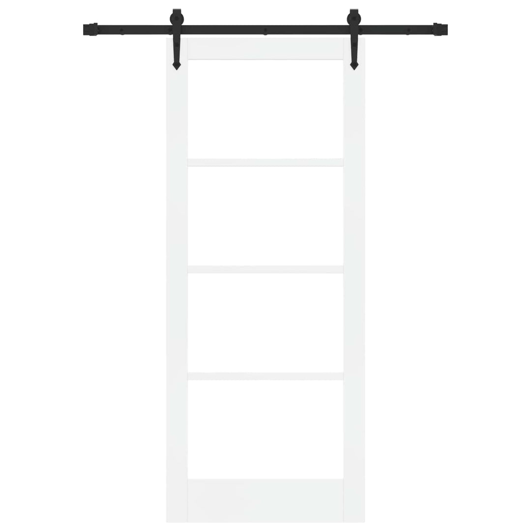 Skydedør ORKDAL Hvid 83 x 202 cm Massivt fyrretræ og glas
