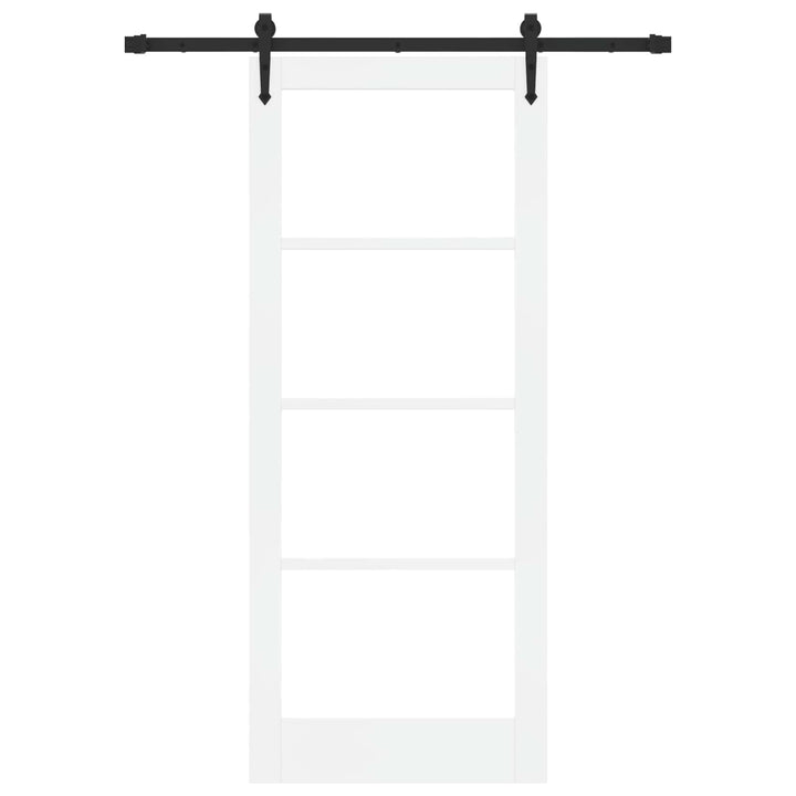 Skydedør ORKDAL Hvid 83 x 202 cm Massivt fyrretræ og glas