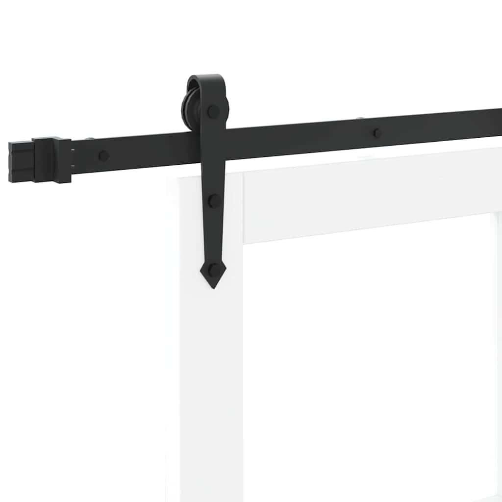 Skydedør ORKDAL Hvid 83 x 211 cm Massivt fyrretræ og glas