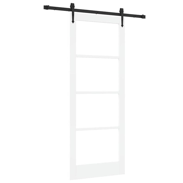 Skydedør ORKDAL Hvid 83 x 211 cm Massivt fyrretræ og glas