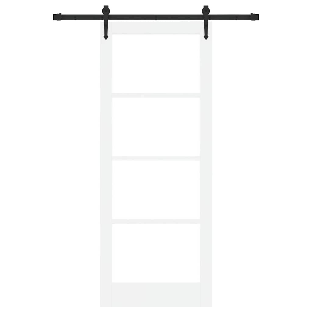 Skydedør ORKDAL Hvid 83 x 211 cm Massivt fyrretræ og glas