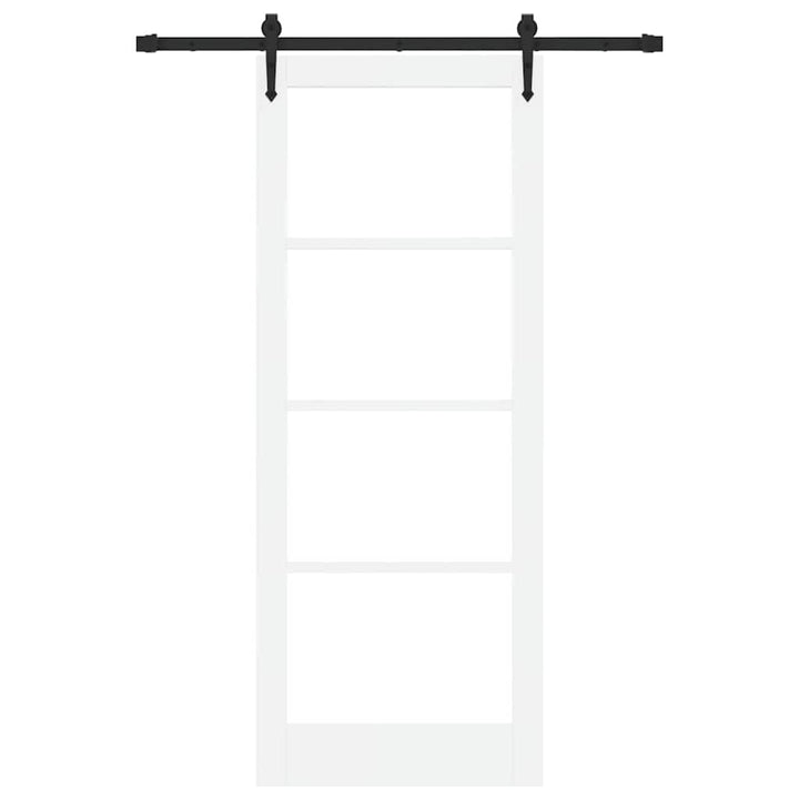 Skydedør ORKDAL Hvid 83 x 211 cm Massivt fyrretræ og glas