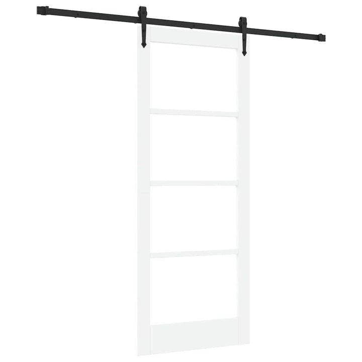 Skydedør ORKDAL Hvid 83 x 202 cm Massivt fyrretræ og glas