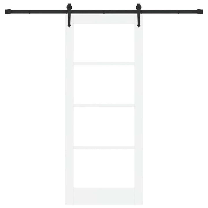 Skydedør ORKDAL Hvid 83 x 202 cm Massivt fyrretræ og glas