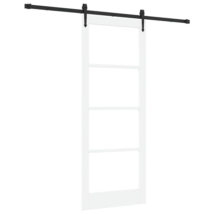 Skydedør ORKDAL Hvid 83 x 211 cm Massivt fyrretræ og glas
