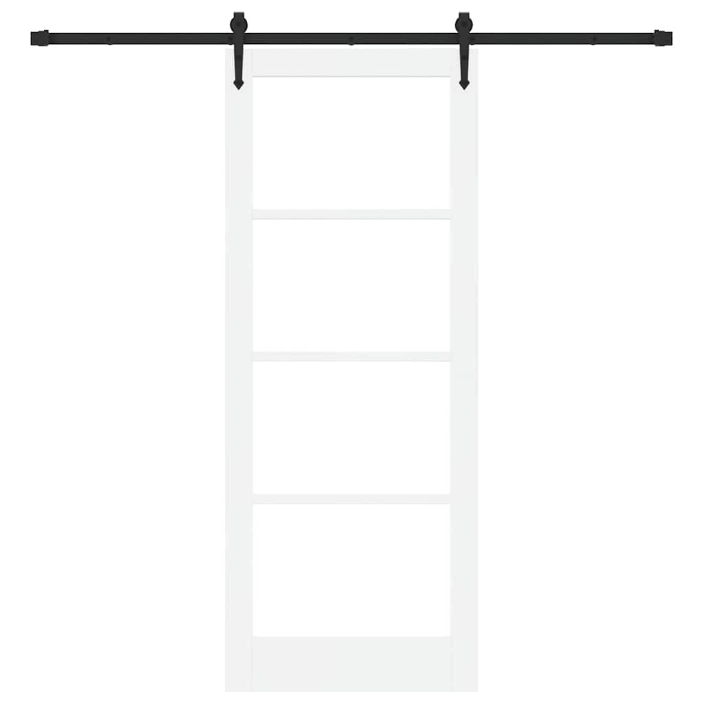 Skydedør ORKDAL Hvid 83 x 211 cm Massivt fyrretræ og glas