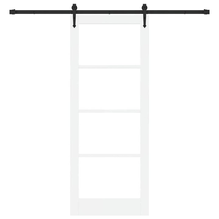 Skydedør ORKDAL Hvid 83 x 211 cm Massivt fyrretræ og glas