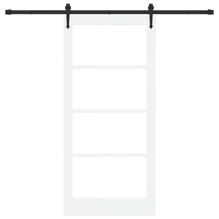 Skydedør ORKDAL Hvid 93 x 202 cm Massivt fyrretræ og glas