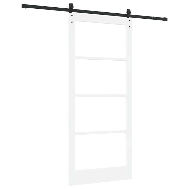 Skydedør ORKDAL Hvid 93 x 211 cm Massivt fyrretræ og glas