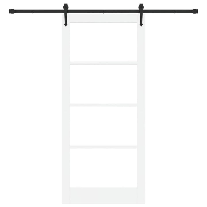 Skydedør ORKDAL Hvid 93 x 211 cm Massivt fyrretræ og glas