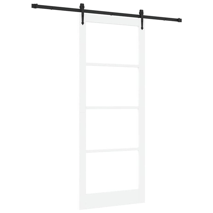 Skydedør ORKDAL Hvid 93 x 232 cm Massivt fyrretræ og glas