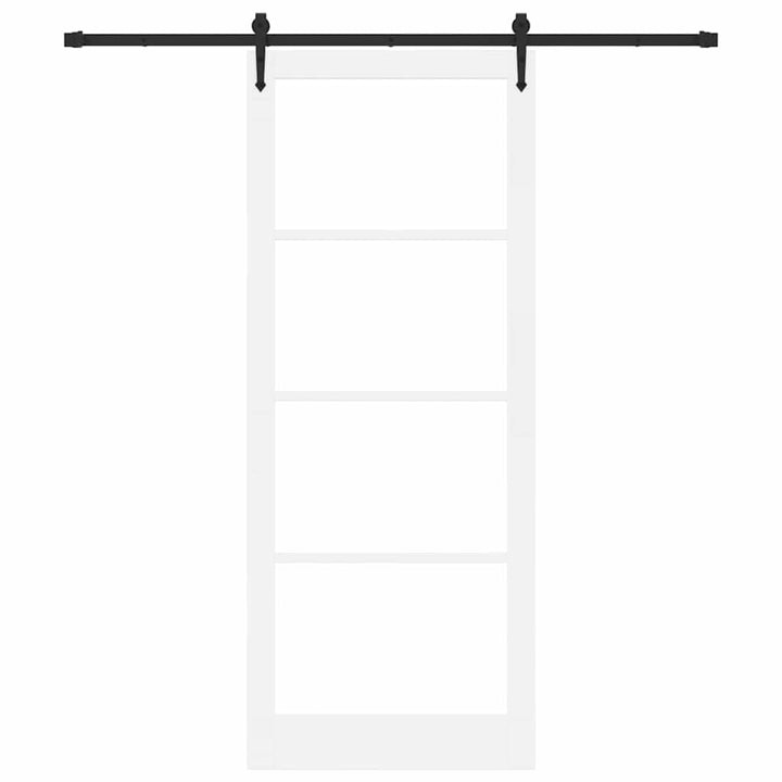 Skydedør ORKDAL Hvid 93 x 232 cm Massivt fyrretræ og glas