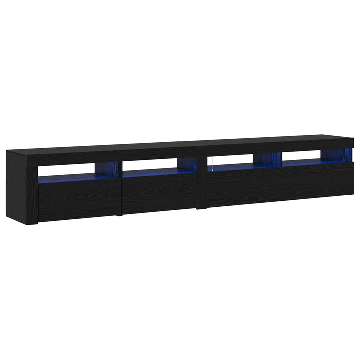 TV-skab 2 pcs Sort eg 240 x 35 x 40 cm Konstrueret træ