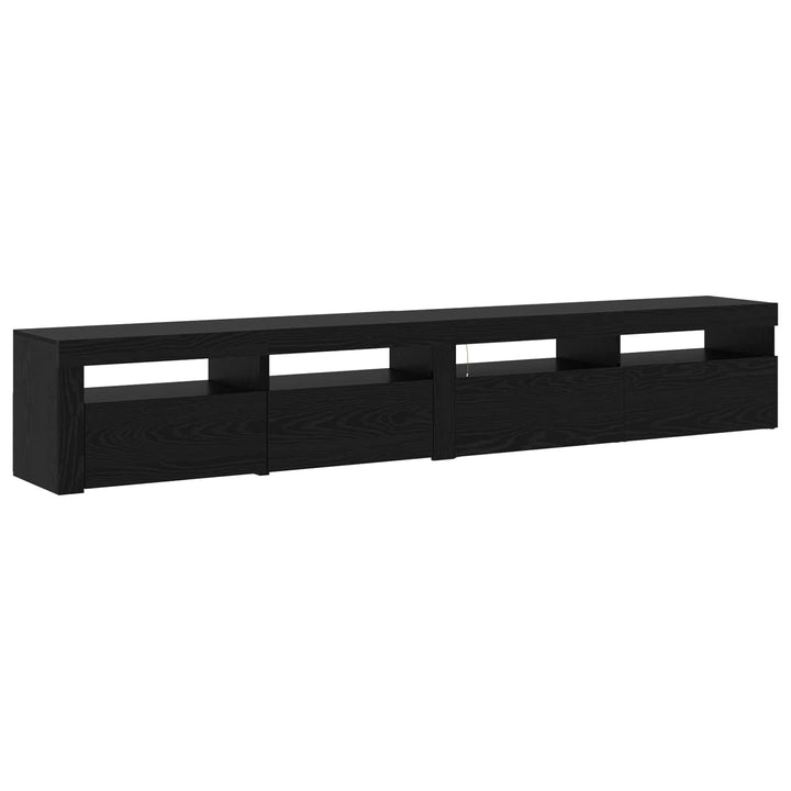 TV-skab 2 pcs Sort eg 240 x 35 x 40 cm Konstrueret træ