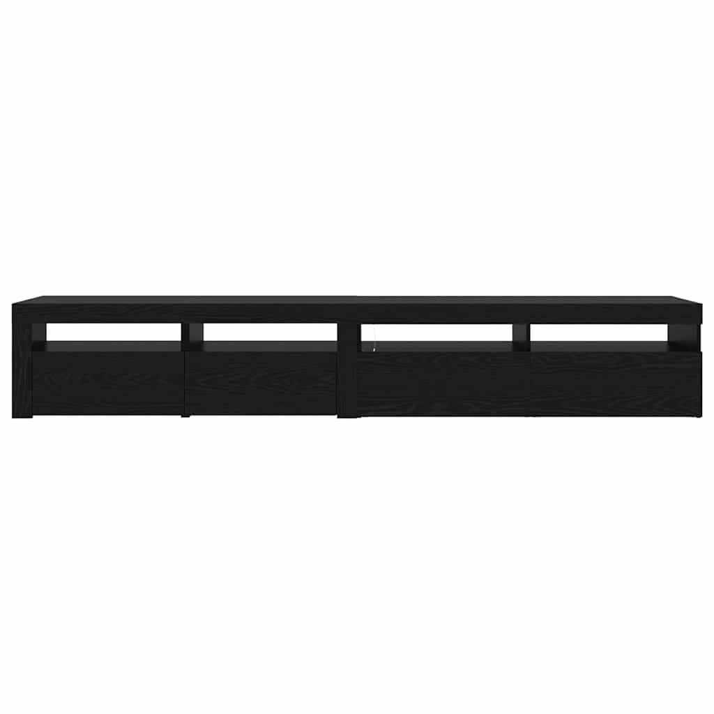 TV-skab 2 pcs Sort eg 240 x 35 x 40 cm Konstrueret træ