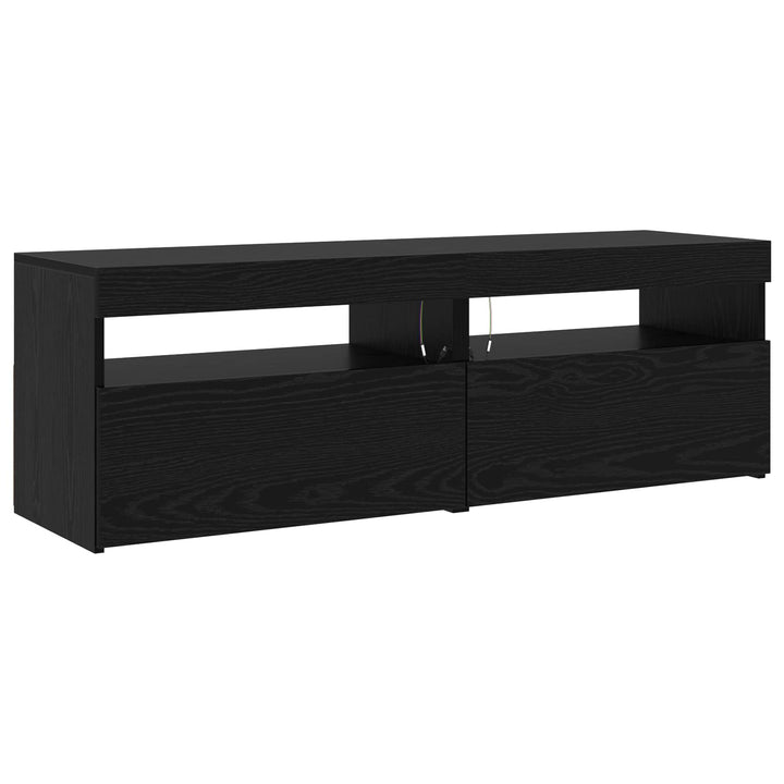 TV-skab 3 pcs Sort eg 260 x 37 x 40 cm Konstrueret træ
