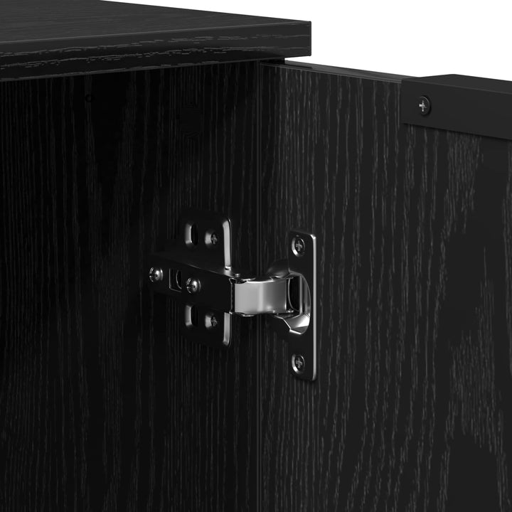 Sideboard med skuffe 3 pcs Sort 70 x 41 x 75 cm Konstrueret træ