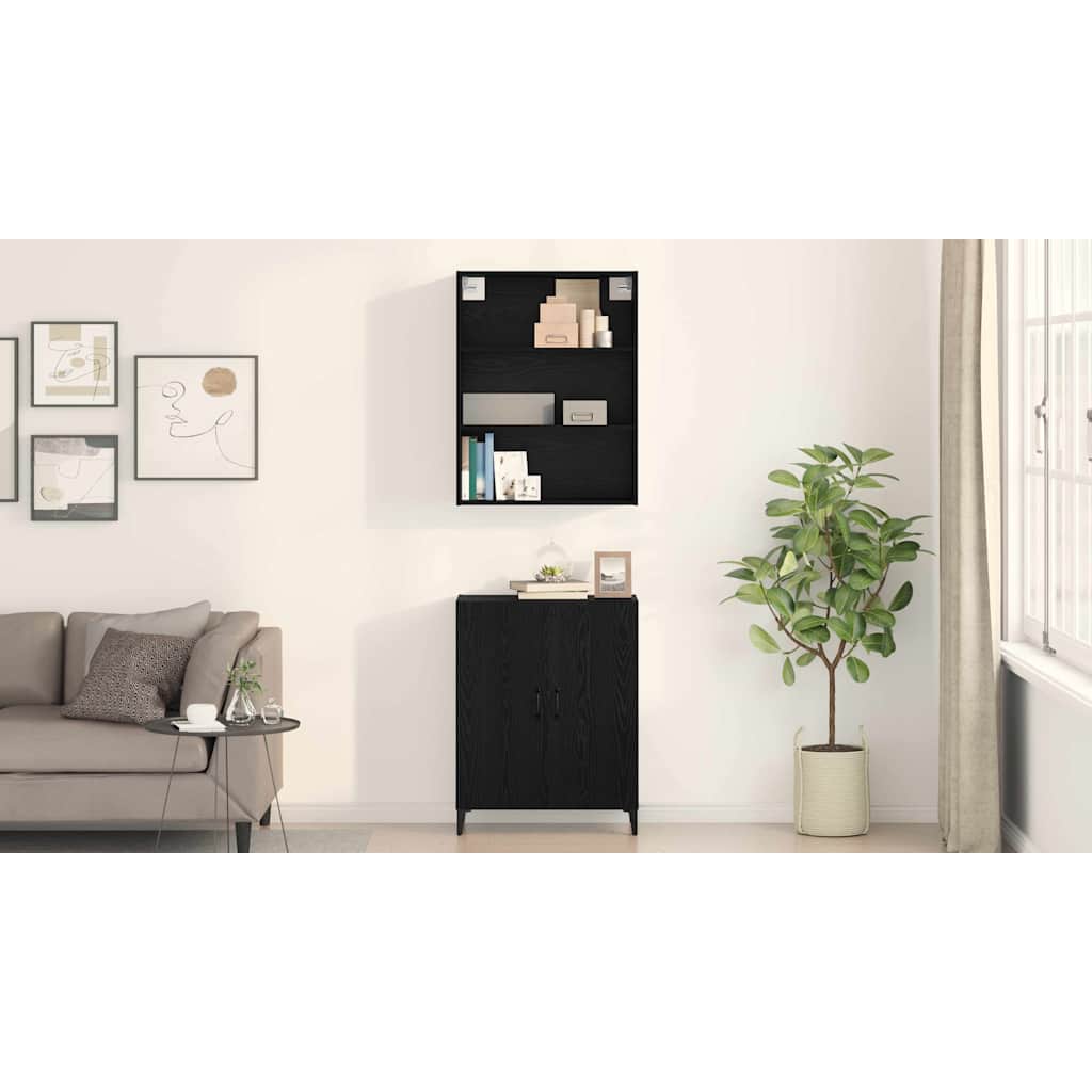 Highboard Sort eg 69,5 x 32,5 x 180 cm Konstrueret træ