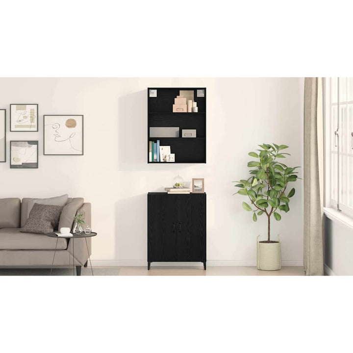 Highboard Sort eg 69,5 x 32,5 x 180 cm Konstrueret træ