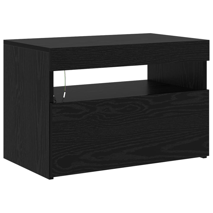 TV-skab 2 pcs Sort eg 180 x 35 x 40 cm Konstrueret træ
