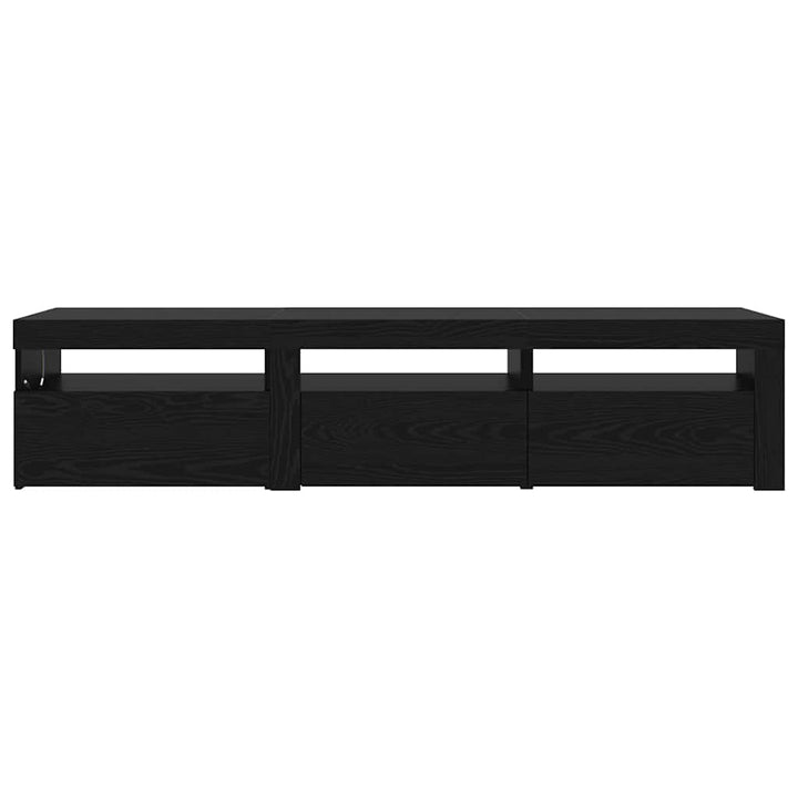 TV-skab 2 pcs Sort eg 180 x 35 x 40 cm Konstrueret træ