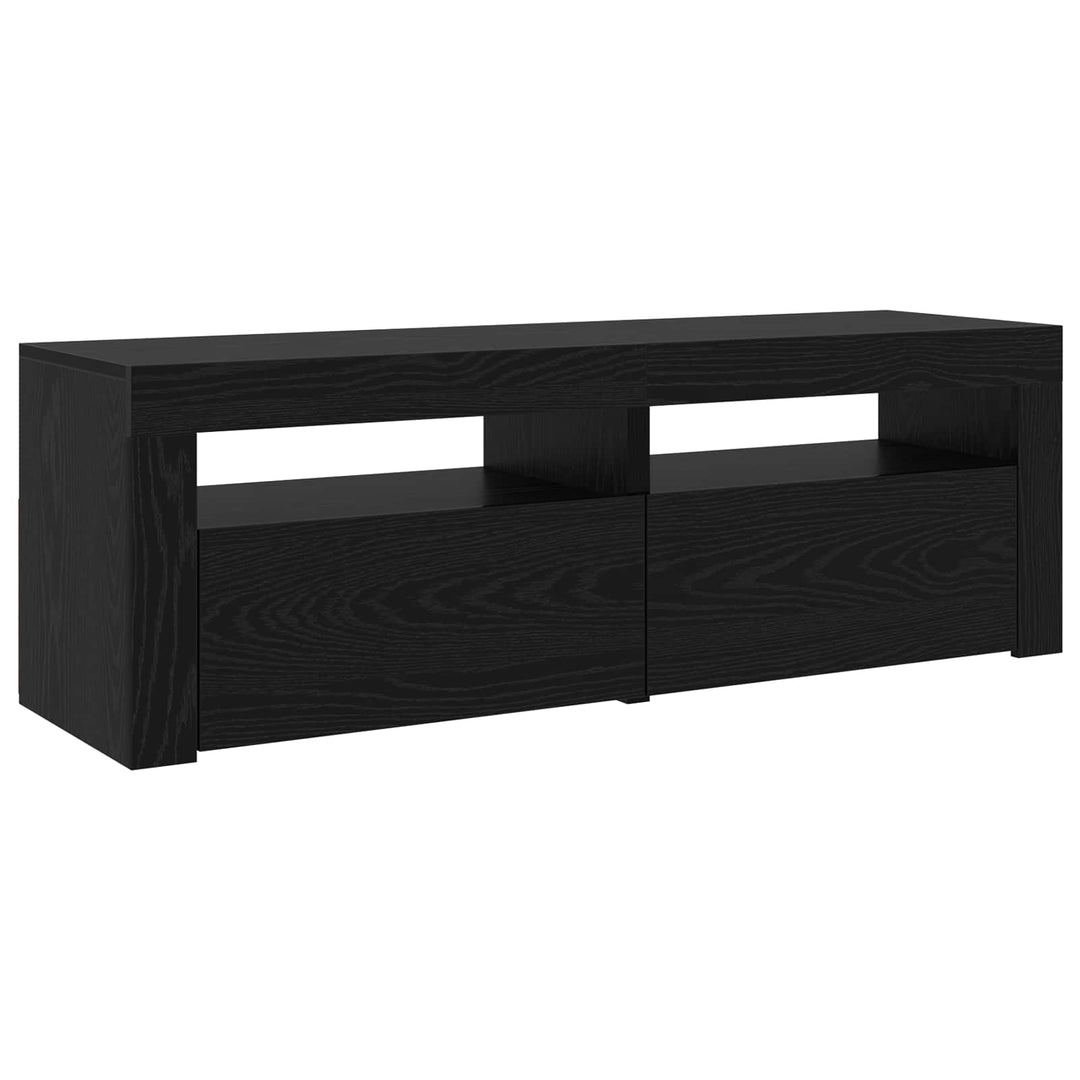 TV-møbelsæt 3 pcs Sort eg 270 x 35 x 40 cm Konstrueret træ