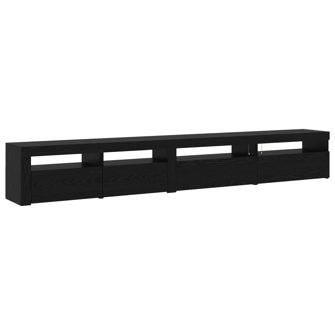 TV-møbelsæt 3 pcs Sort eg 270 x 35 x 40 cm Konstrueret træ