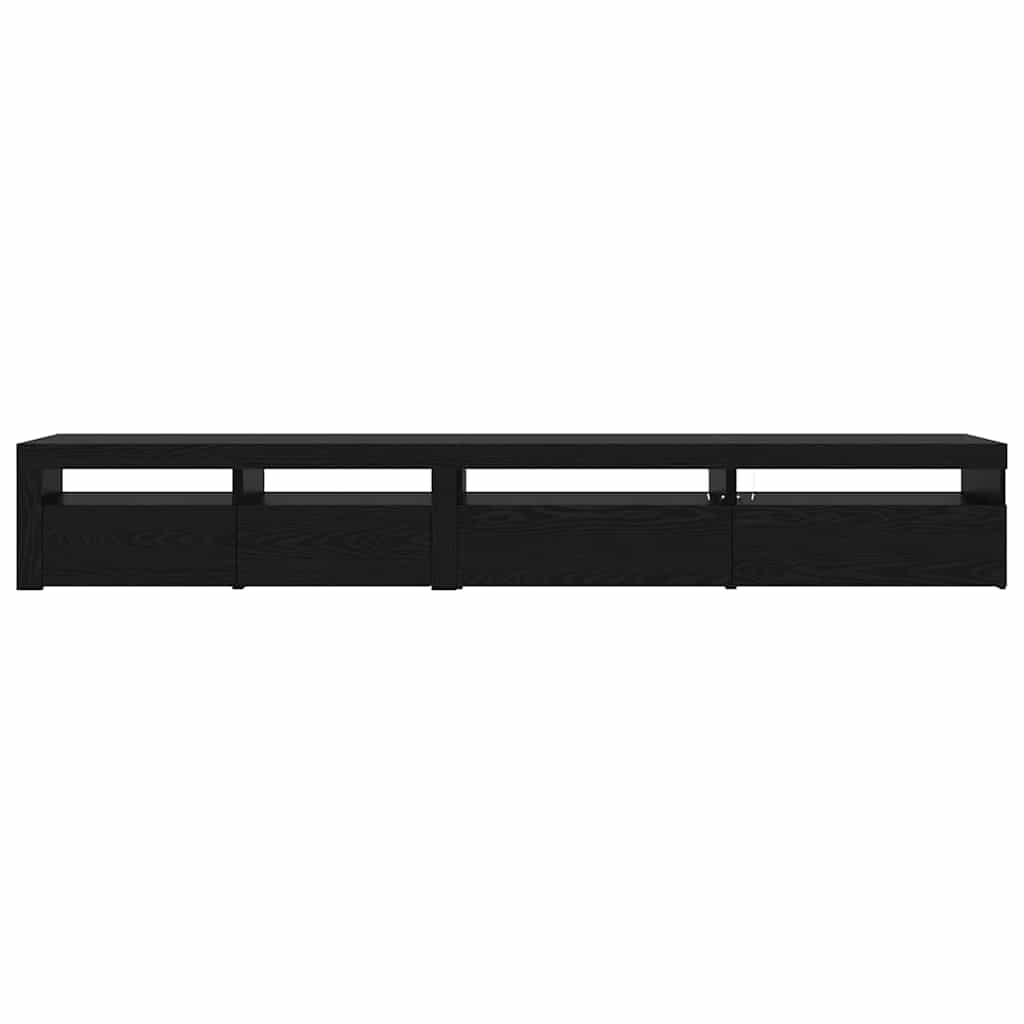 TV-møbelsæt 3 pcs Sort eg 270 x 35 x 40 cm Konstrueret træ