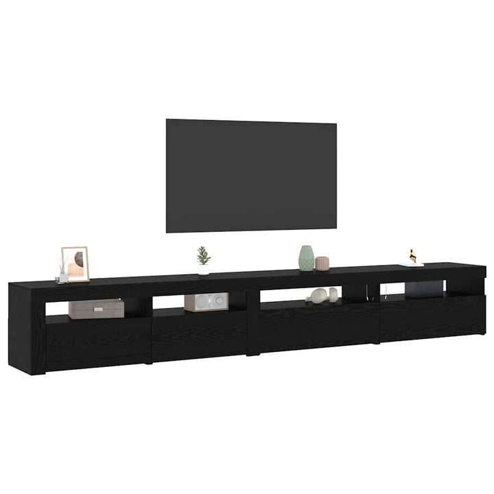 TV-møbelsæt 3 pcs Sort eg 270 x 35 x 40 cm Konstrueret træ
