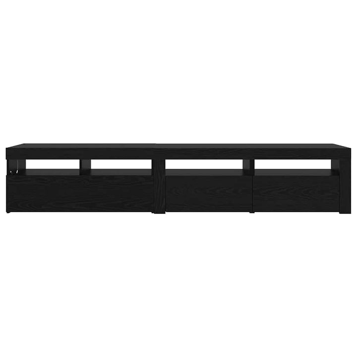 TV-skab 2 pcs Sort eg 210 x 35 x 40 cm Konstrueret træ