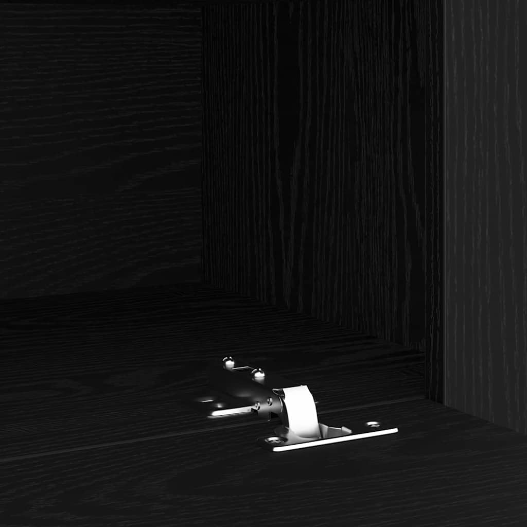 TV-møbelsæt 3 pcs Sort eg 240 x 35 x 40 cm Konstrueret træ