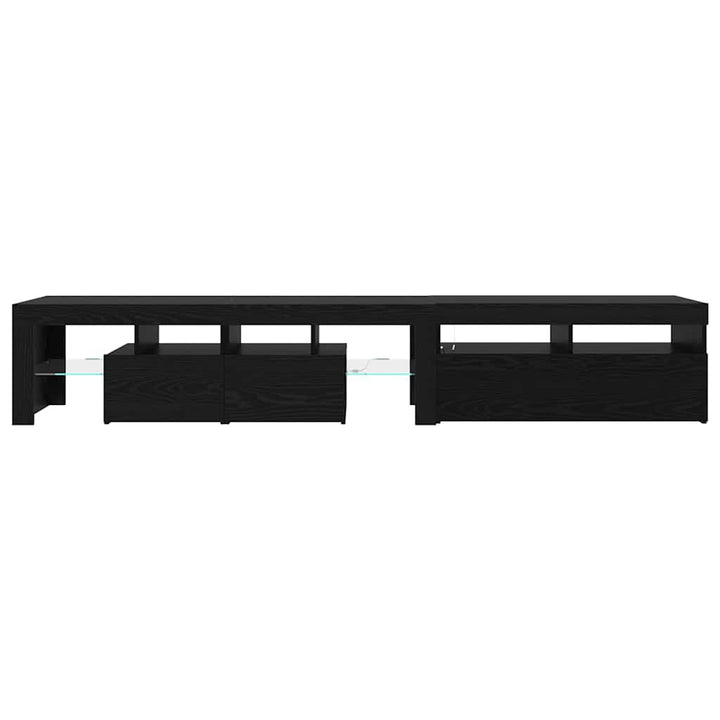 TV-skab 2 pcs Sort eg 230 x 36,5 x 40 cm Konstrueret træ