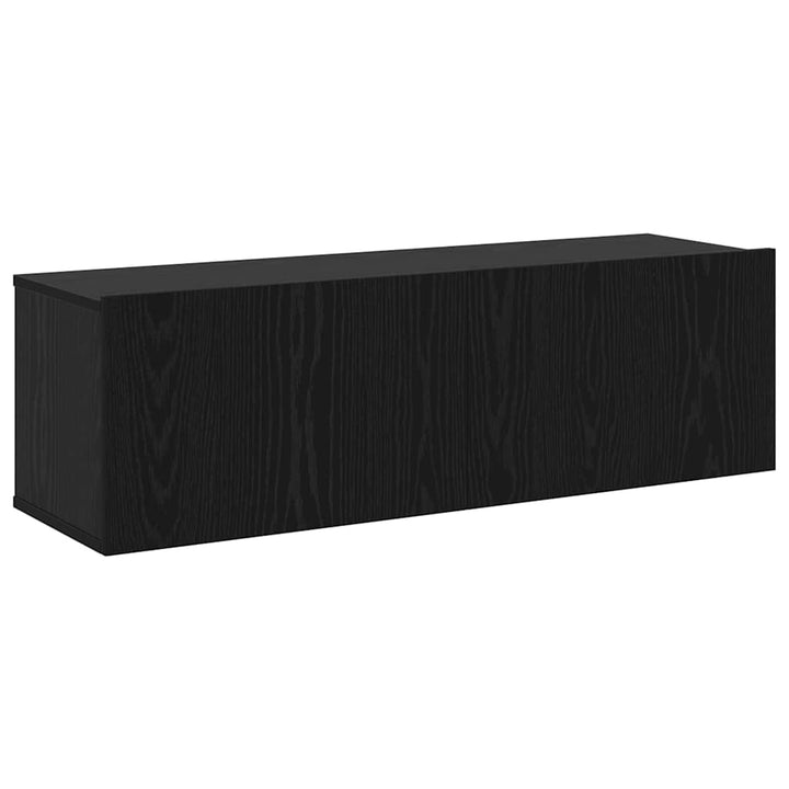 TV-møbelsæt 8 pcs Sort eg 100 x 30 x 30 cm Konstrueret træ