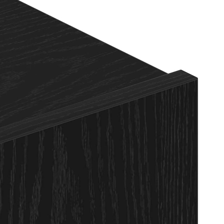 TV-møbelsæt Vægmonteret 6 pcs Sort eg Konstrueret træ