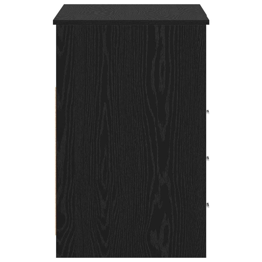 Bord med skuffe 2 pcs Sort eg 140 x 50 x 76 cm Konstrueret træ