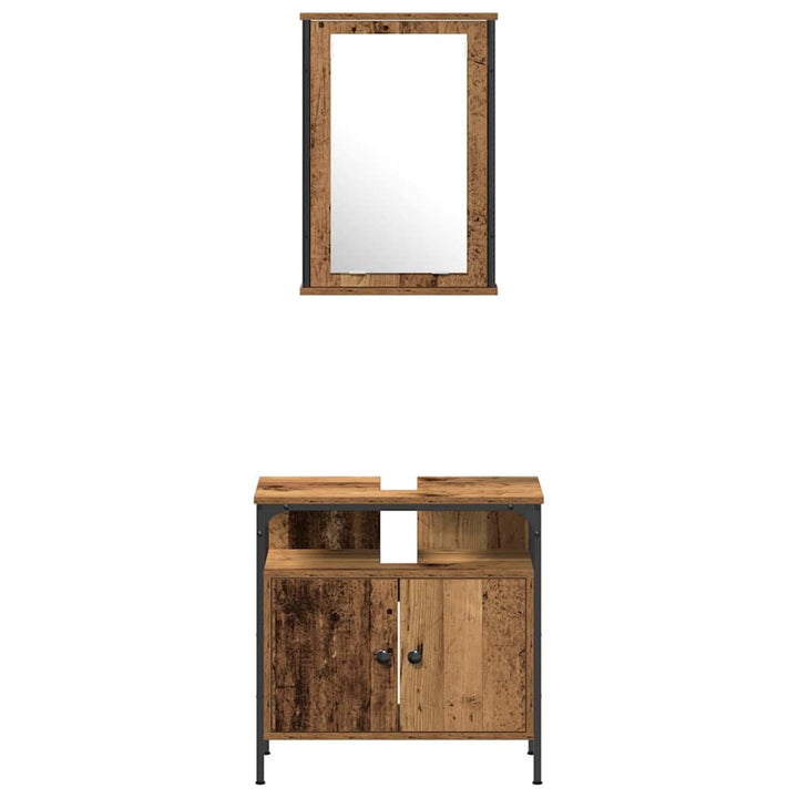 Badeværelsesmøbel sæt 3 stk. Brun 33 x 33 x 120,5 cm