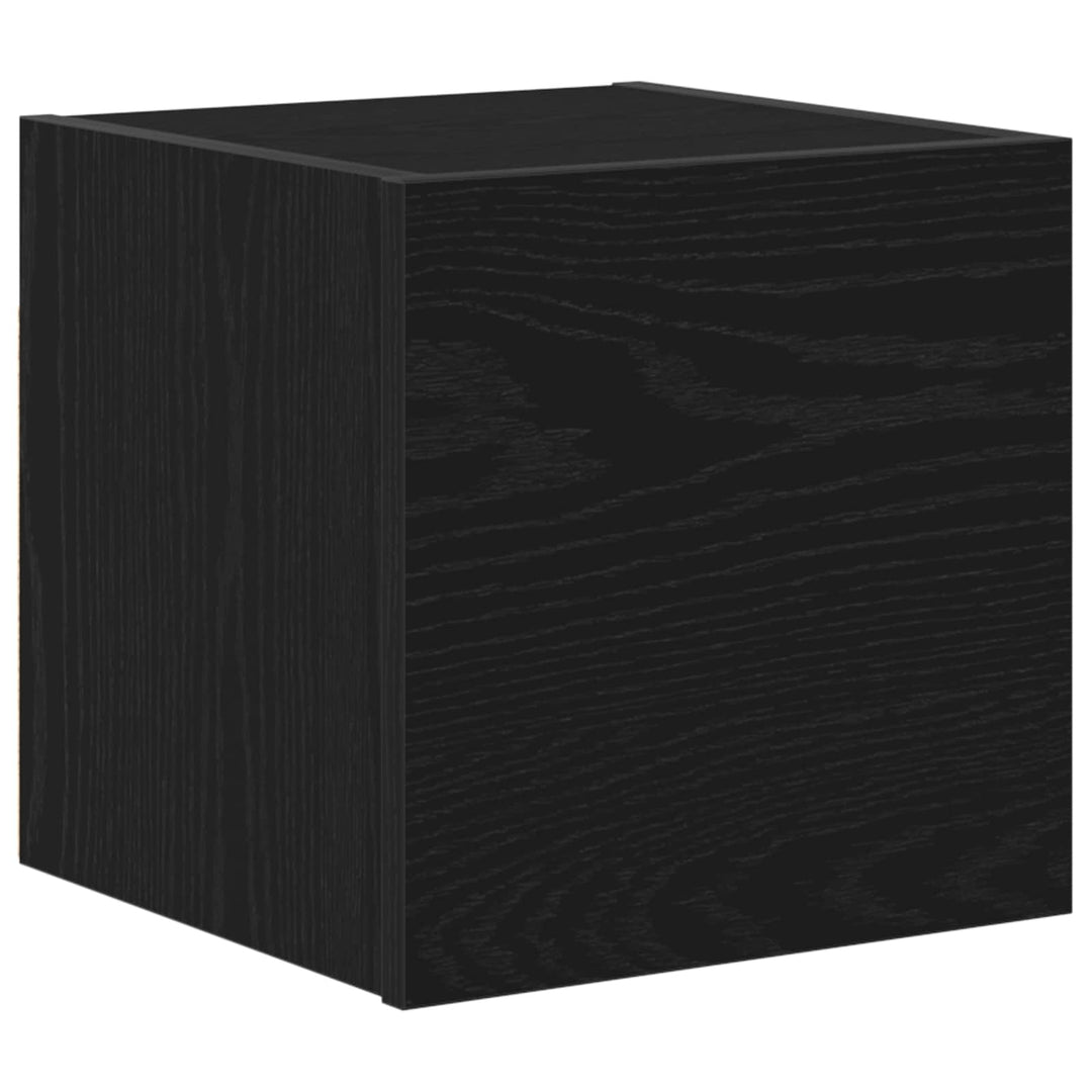 TV-møbelsæt 7 pcs Sort eg 100 x 30 x 30 cm Konstrueret træ