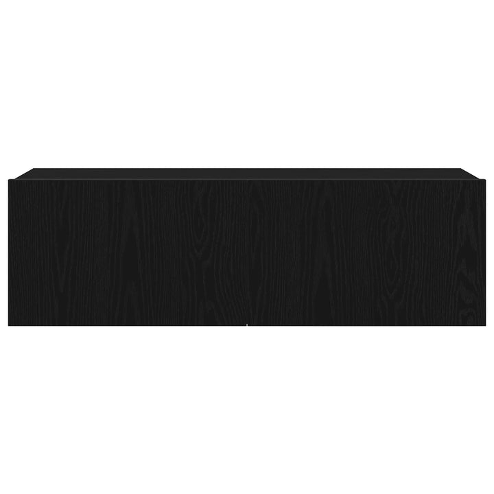 TV-møbelsæt 7 pcs Sort eg 100 x 30 x 30 cm Konstrueret træ