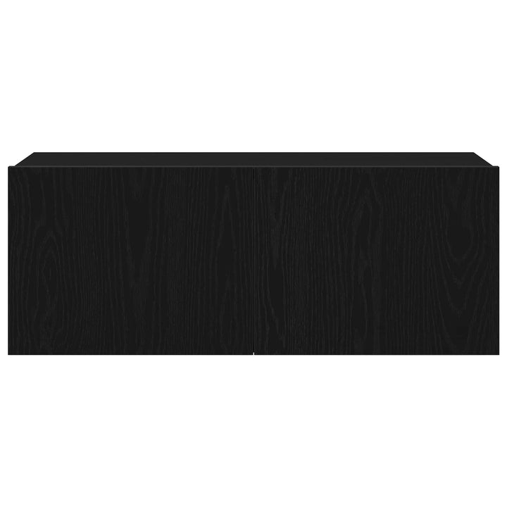 TV-møbelsæt 7 pcs Sort eg 100 x 30 x 30 cm Konstrueret træ