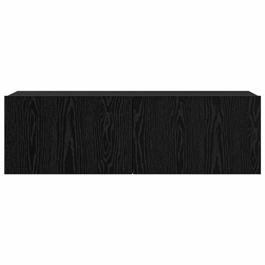 TV-møbelsæt 6 pcs Sort eg 100 x 30 x 30 cm Konstrueret træ